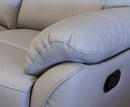 Pacey Manual Reclining Corner Sofa with Console - Pearl Grey