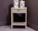 Parson 1 drawer end table - Ivory