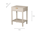 Parson 1 drawer end table - Ivory