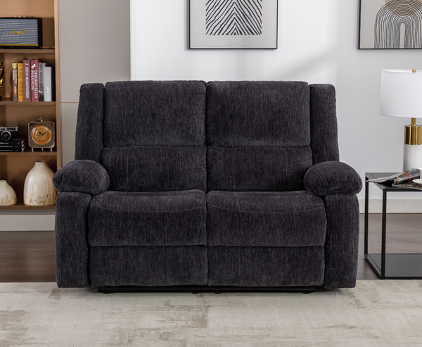 Perrie 2 Seater Reclining Sofa - Charcoal