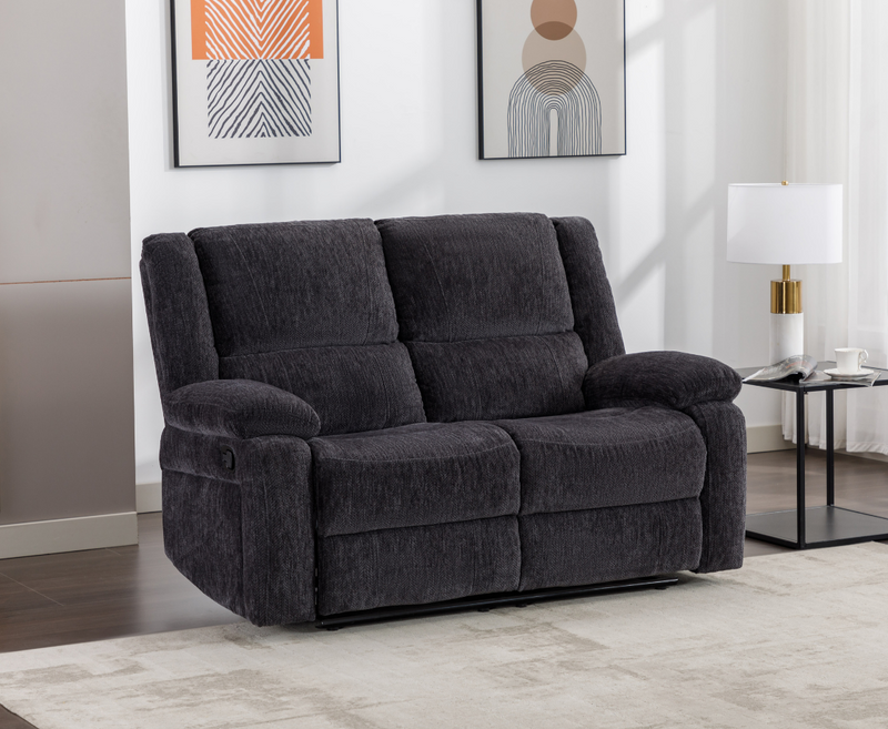 Perrie 3+2+1 Seater Reclining Sofa Set - Charcoal