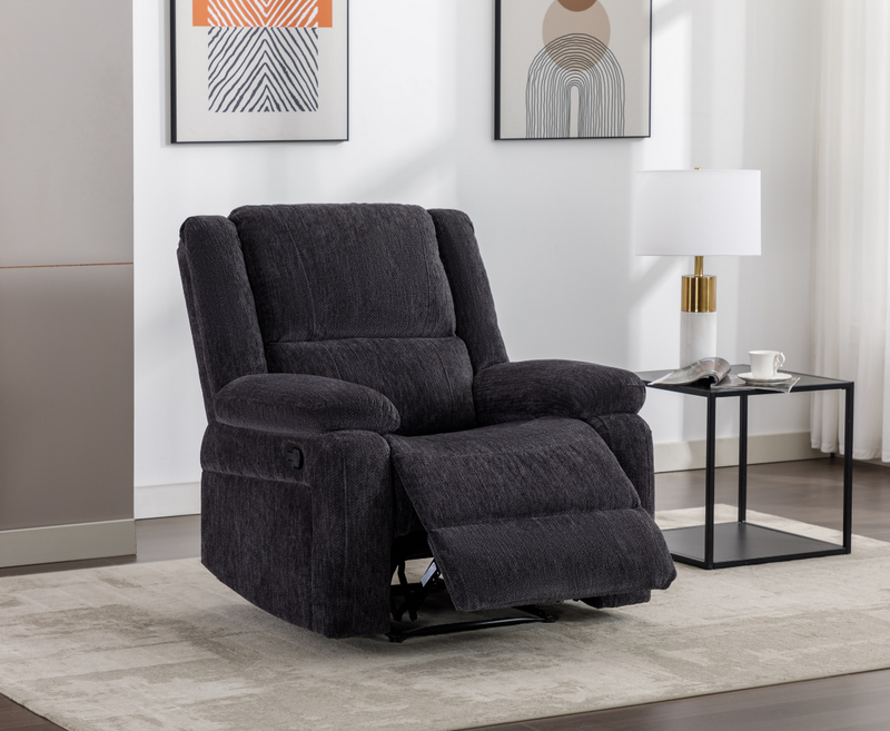 Perrie 3+1+1 Seater Reclining Sofa Set - Charcoal