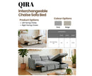 Qira Interchangeable Sofa Bed - Beige