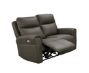 Reni 2 Seater Electric Leather Sofa - Dark Grey