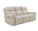 Reni 3+1+1 Seater Electric Leather Sofa - Light Stone