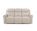 Reni 3 Seater Electric Leather Sofa - Light Stone