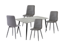 Rhea 1.3M Dining Table Set 5PC - Grey