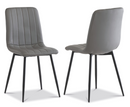 Saldini 1.07M Round Table with 4 Rhea Chair Set - Grey
