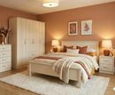 Rhee 3ft Single Bed Frames - Ivory