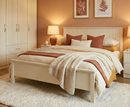 Rhee 4ft Small Double Bed Frames - Ivory