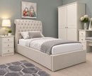 Riley Storage 3ft Single Bed Frame - Cream