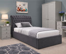 Riley Storage 3ft Single Bed Frame - Dark Grey