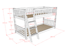 Ronnie Bunk Bed 90x200 - Natural