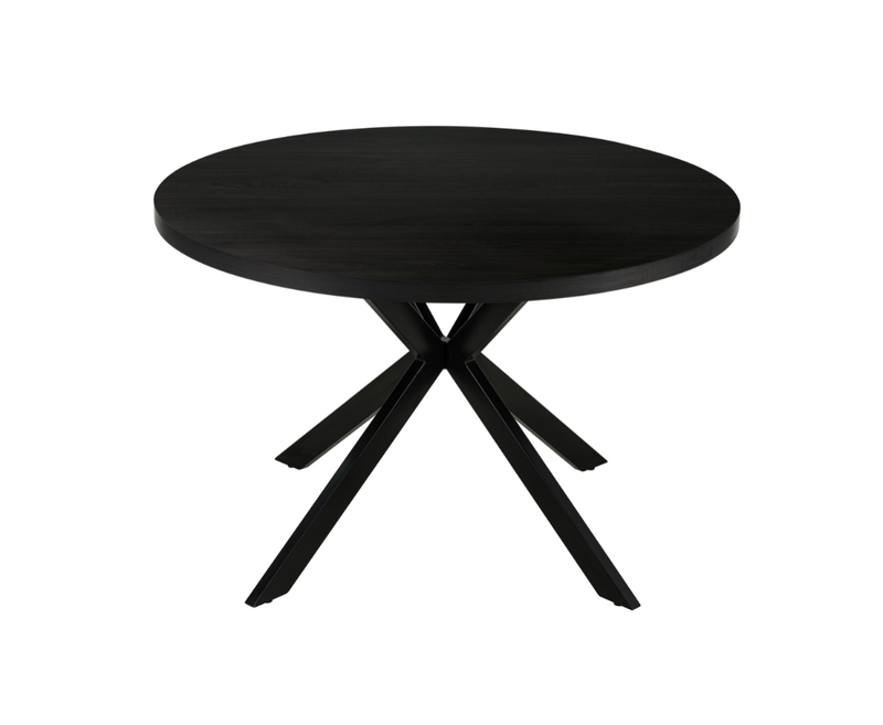 Lari 1.2m Round Dining Table - Black