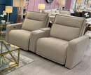 Salina 2 Seater Electric Reclining Sofa with Console - Beige