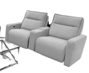 Salina 2 Seater Electric Reclining Sofa with Console - Grey