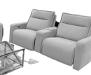Salina 2 Seater Electric Reclining Sofa with Console - Grey