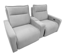 Salina 2 Seater Electric Reclining Sofa with Console - Grey