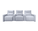 Salina 3 Seater Electric Reclining Sofa with Console - Grey