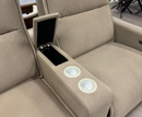 Salina 3 Seater Electric Reclining Sofa with Console - Beige