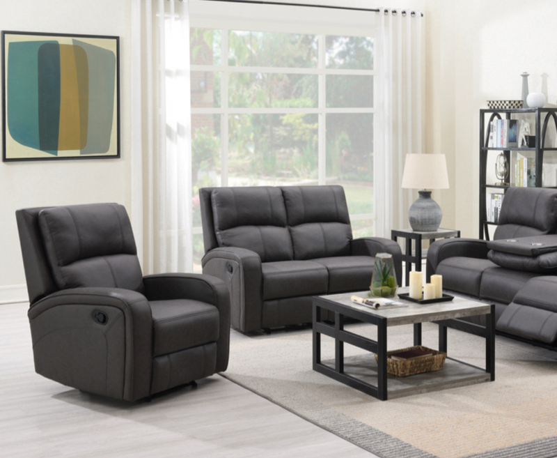 Samson 1 Seater Manual Recliner Sofa | Armchair - Grey
