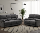Seymour 3+2 Seater Electric Sofa Set - Dark Grey