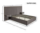 Sloane 6ft Superking Bed - Grey