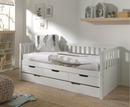 Sleepz Captain Bed with Drawers - White