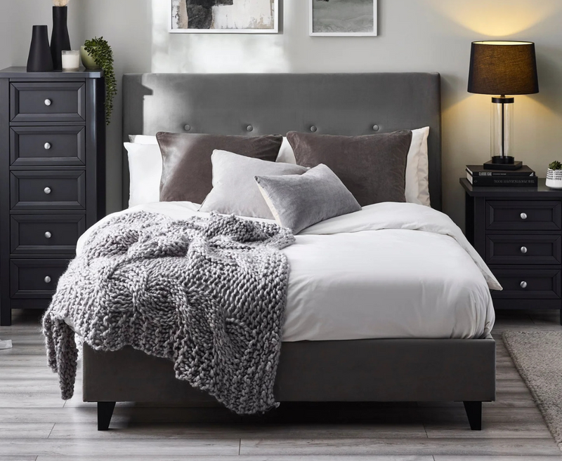 Sorrento 4ft6 Double Ottoman Bed - Grey
