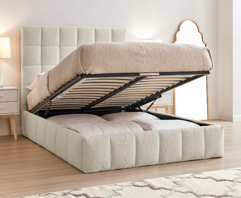 Starla 4ft6 Double Ottoman Bed Frame - Ivory