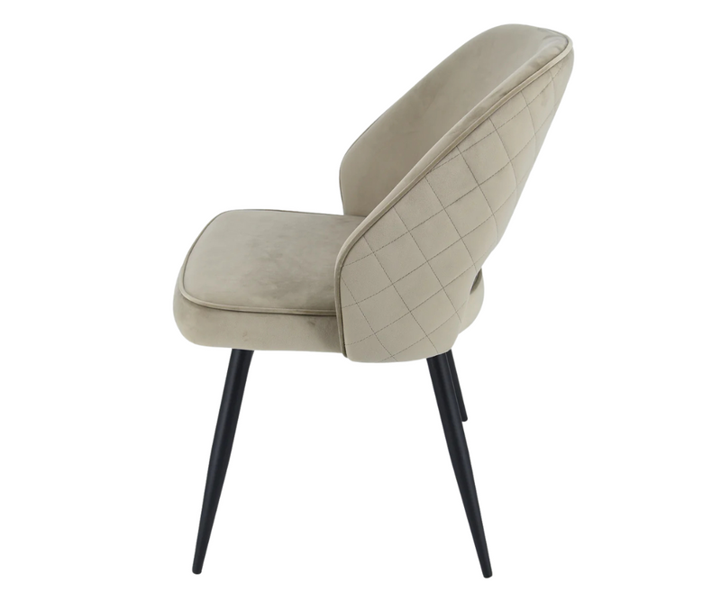 Sutton Velvet Dining Chair - Mink