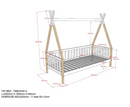 Tipi Bed 90x200cm with gate - White