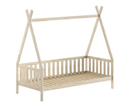Tipi Bed 90x200cm with fence - Natural