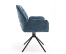 Treve Swivel Dining Chair - Blue