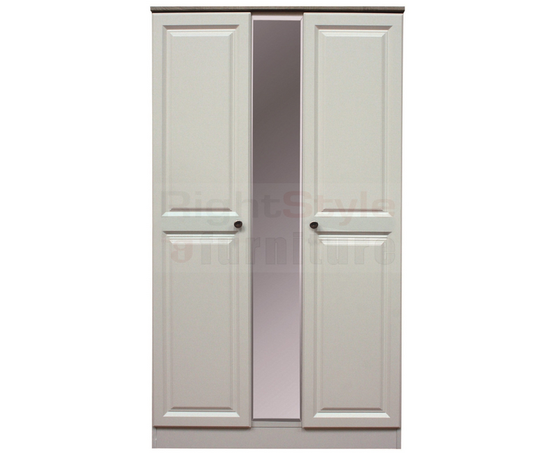 Trufflestone 2 Door Hanging + Mirrors Combi Robe