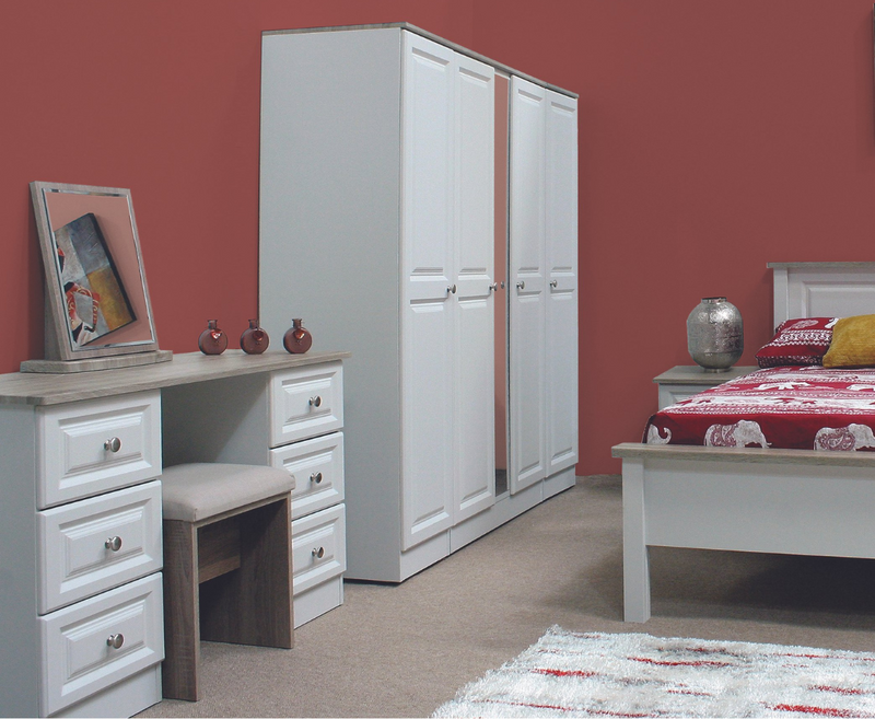 Trufflestone 2 Door Hanging + Mirrors Combi Robe