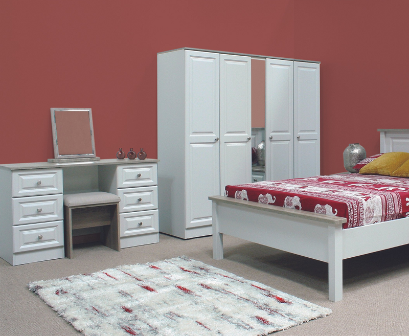 Trufflestone 2 Door Hanging + Mirrors Combi Robe