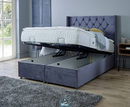 Marlon 4ft Ottoman Bed Frame- Velvet Blue