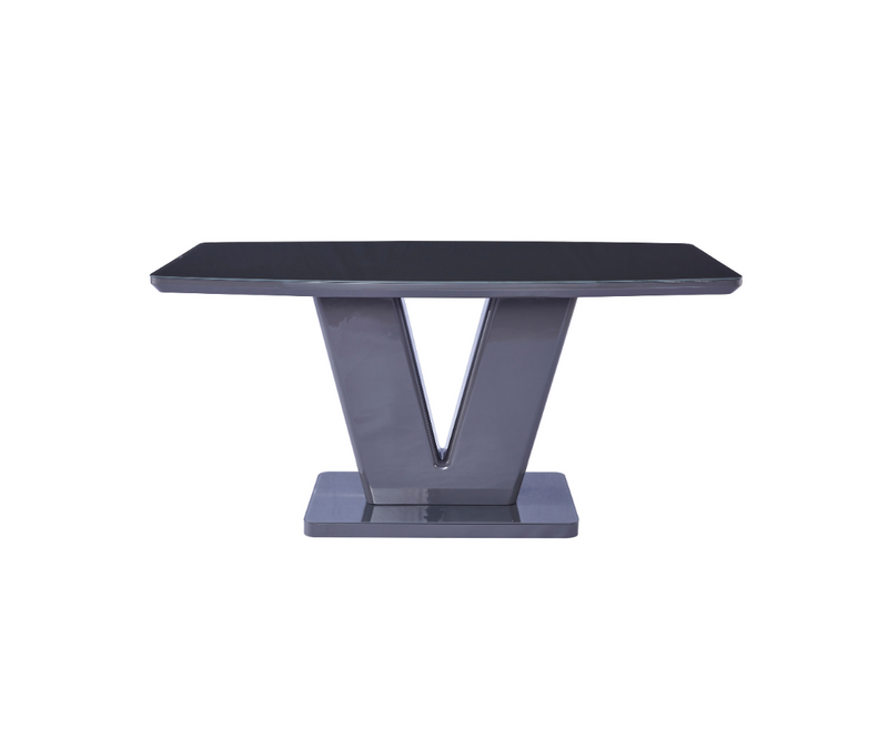 Vincenza 1.6 Fixed Dining Table - Dark Grey