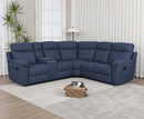 Vivian Corner Sofa with Console - Dark Blue