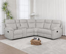 Vivian Corner Sofa with Console - Light Brown