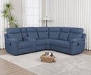 Vivian Corner Sofa with Console - Light Blue