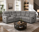 Vivian Corner Sofa with Console - Dark Grey