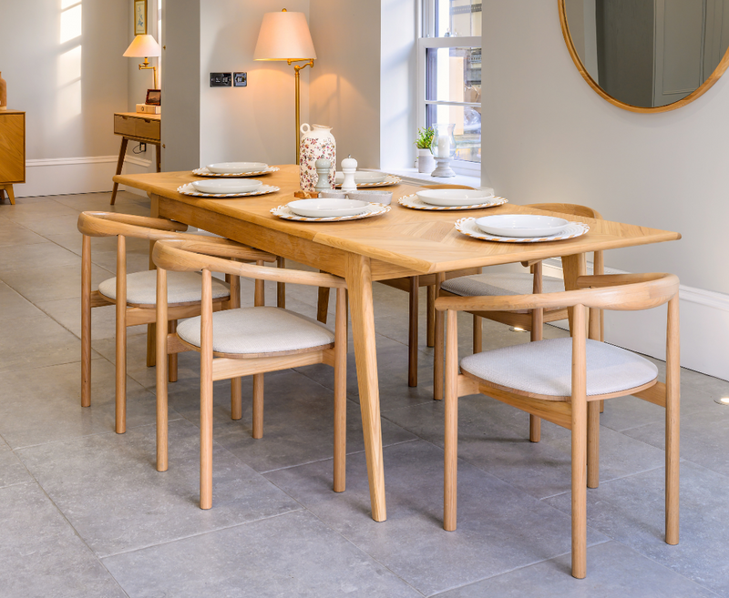 Bronwyn 1.8m Fixed Dining Table - Light Oak