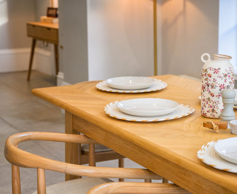 Bronwyn 1.8m Fixed Dining Table - Light Oak