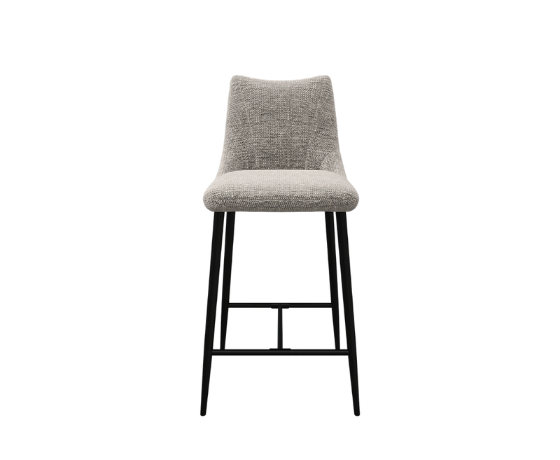 Zara Fabric Bar Stool - Light Grey