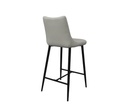 Zara Leather Bar Stool - Taupe
