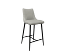 Zara Leather Bar Stool - Taupe