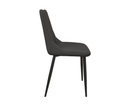 Zara Leather Dining Chair - Dark Grey