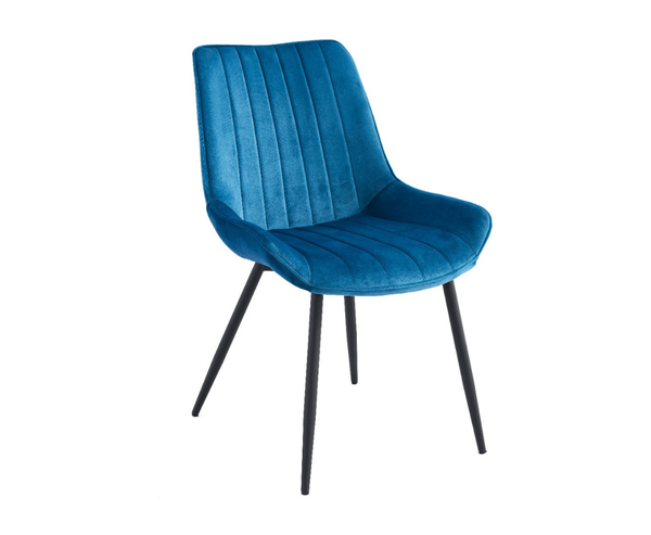 Anglia Velvet Dining Chair - Teal